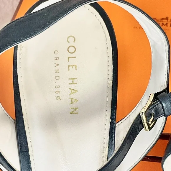 Cole Haan Josie Leather Grand 360 Block Heel Sandal Size 8.5 - Picture 5 of 10